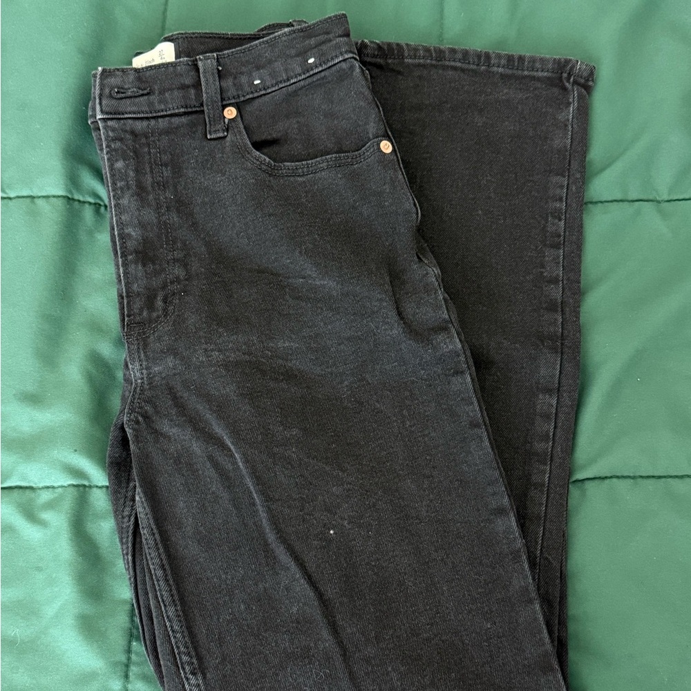 Abercrombie & Fitch 90s Straight Ultra High Rise Black Jeans